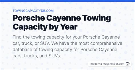 Porsche Cayenne Towing Capacities (2003 .